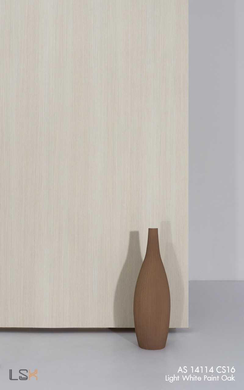 แผ่นลามิเนต สี Light  White Paint Oak ผิวไม้ product_closeup_image