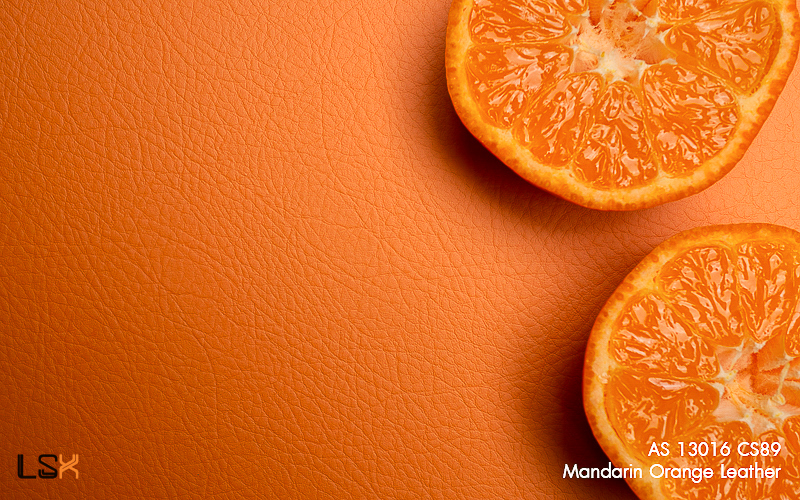 Mandarin Orange Leather product_closeup_image